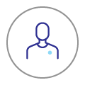 A drawing of a Lending Specialist; you'll have the same Lending Specialist throughout the whole process of refinancing.