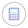 Calculator icon on Health Professionals Bank's home loans page, symbolising easy access to financial planning tools for educators seeking home financing options.