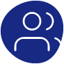 Dark blue icon representing HPM members.