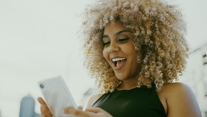 Girl looking at phone